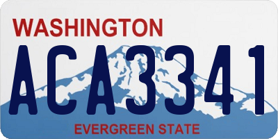 WA license plate ACA3341