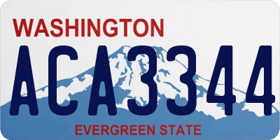 WA license plate ACA3344
