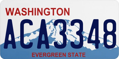 WA license plate ACA3348