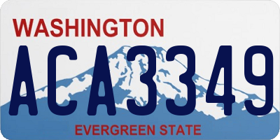 WA license plate ACA3349