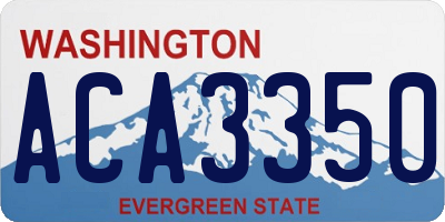 WA license plate ACA3350