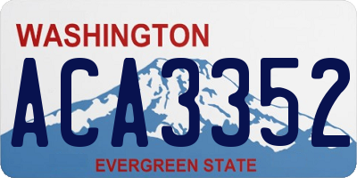 WA license plate ACA3352