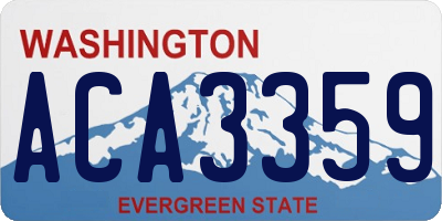 WA license plate ACA3359