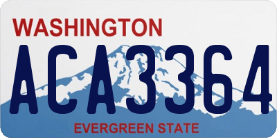 WA license plate ACA3364