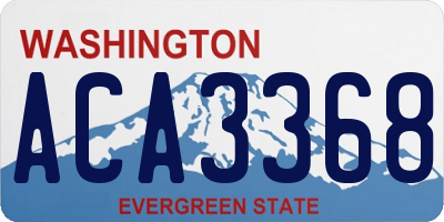 WA license plate ACA3368