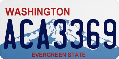 WA license plate ACA3369