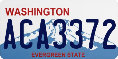 WA license plate ACA3372