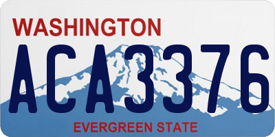 WA license plate ACA3376