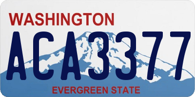 WA license plate ACA3377