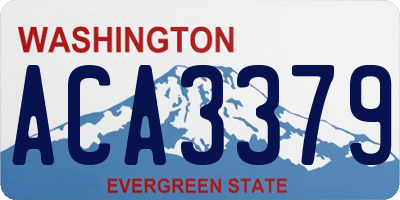 WA license plate ACA3379