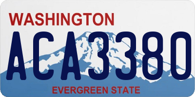 WA license plate ACA3380
