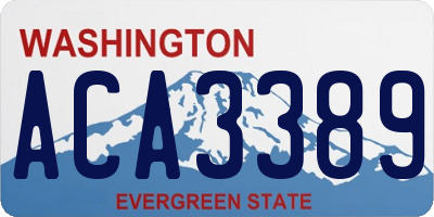 WA license plate ACA3389