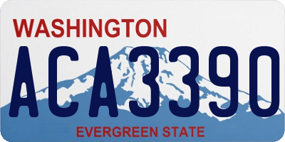 WA license plate ACA3390