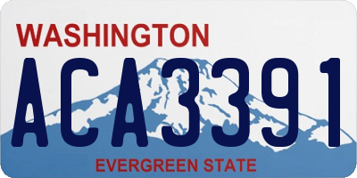 WA license plate ACA3391