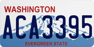 WA license plate ACA3395