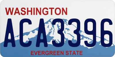 WA license plate ACA3396