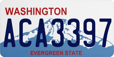 WA license plate ACA3397