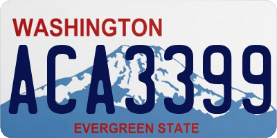 WA license plate ACA3399