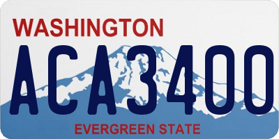 WA license plate ACA3400