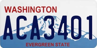 WA license plate ACA3401