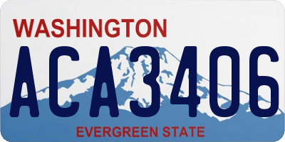 WA license plate ACA3406