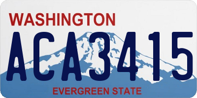 WA license plate ACA3415