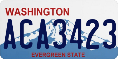 WA license plate ACA3423
