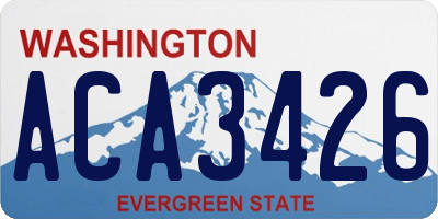 WA license plate ACA3426