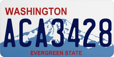WA license plate ACA3428
