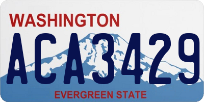 WA license plate ACA3429