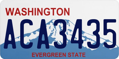 WA license plate ACA3435