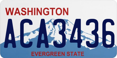 WA license plate ACA3436