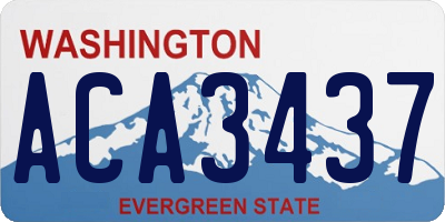 WA license plate ACA3437