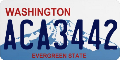 WA license plate ACA3442