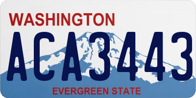 WA license plate ACA3443