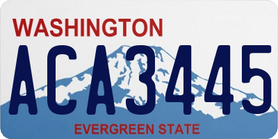 WA license plate ACA3445