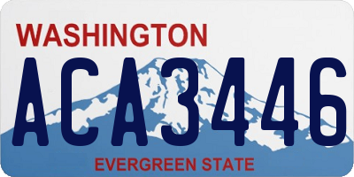 WA license plate ACA3446