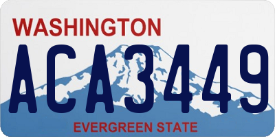 WA license plate ACA3449