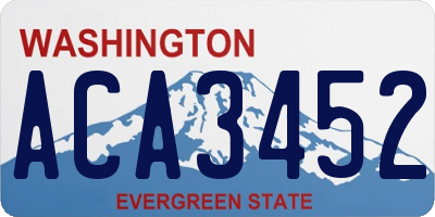 WA license plate ACA3452