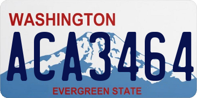 WA license plate ACA3464