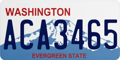 WA license plate ACA3465