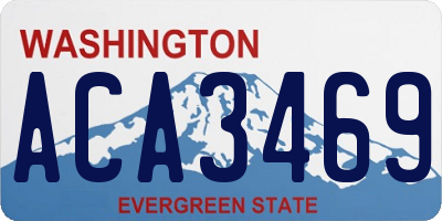 WA license plate ACA3469