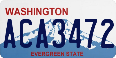 WA license plate ACA3472