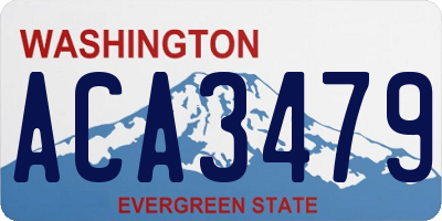 WA license plate ACA3479