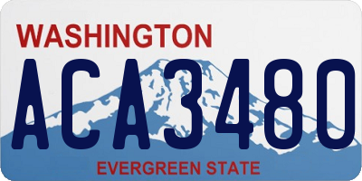 WA license plate ACA3480