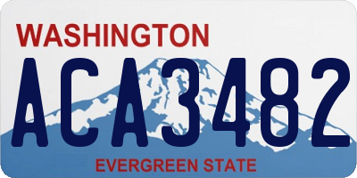 WA license plate ACA3482