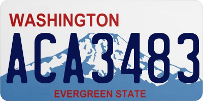 WA license plate ACA3483