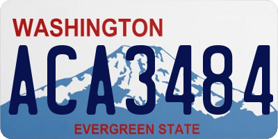 WA license plate ACA3484