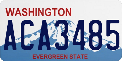WA license plate ACA3485