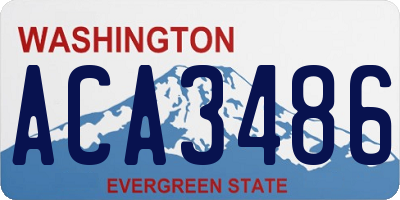 WA license plate ACA3486